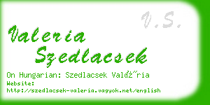 valeria szedlacsek business card